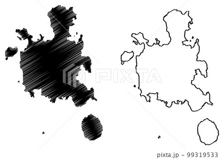 Nosy Be and Nosy Komba island (Republic of Madagascar) map vector illustration, scribble sketch Ile Nossi-be, Assada or Nosse Be map Nosy Be and Nosy Komba island (Republic of Madagascar) map vector illustration, scribble sketch Ile Nossi-be, Assada or Nosse Be map 99319533