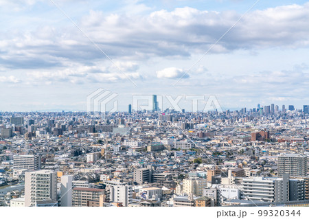 【大阪府】大都市の住宅街 【大阪府】大都市の住宅街 99320344