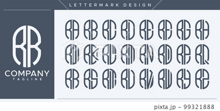 Abstract tube letter RR R logo design. Abstract tube letter RR R logo design. 99321888