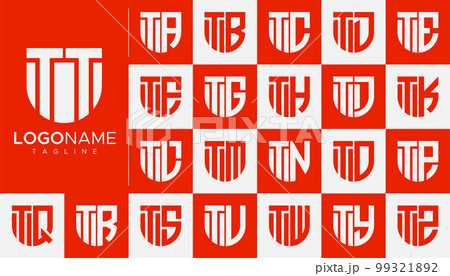 Set of letter T logo design branding. Set of letter T logo design branding. 99321892