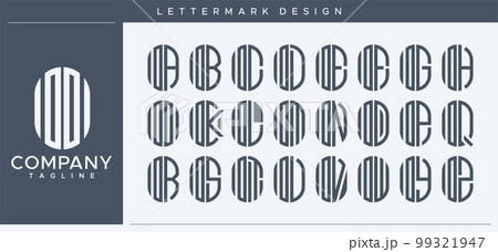 Modern line capsule II I letter logo vector. Modern line capsule II I letter logo vector. 99321947