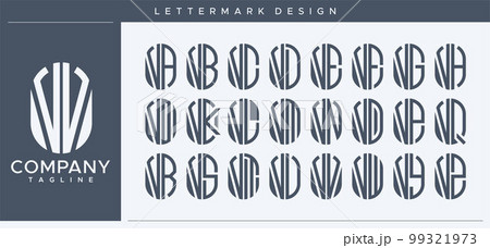 Abstract tube letter VV V logo design. Abstract tube letter VV V logo design. 99321973