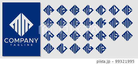 Luxury Square letter MM M logo design template. Luxury Square letter MM M logo design template. 99321995