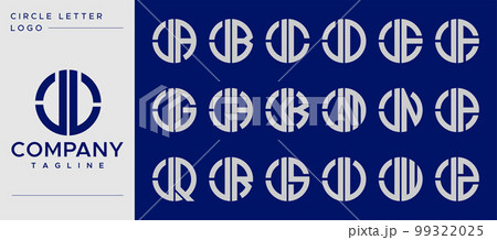 Collection of simple circle letter J logo design Collection of simple circle letter J logo design 99322025
