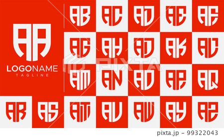 Set of letter A logo design branding. 99322043
