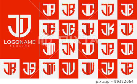 Set of letter J logo design branding. 99322064