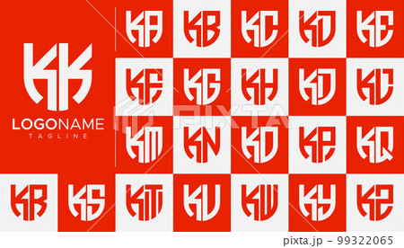 Set of letter K logo design branding. 99322065