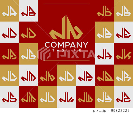 Luxury diamond jewelry letter NN N logo design set Luxury diamond jewelry letter NN N logo design set 99322225