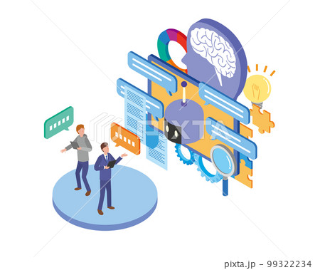 AIチャットボットのイメージイラスト AIチャットボットのイメージイラスト 99322234