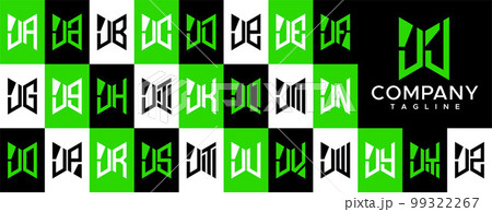 Modern abstract initial JJ J letter logo design. 99322267