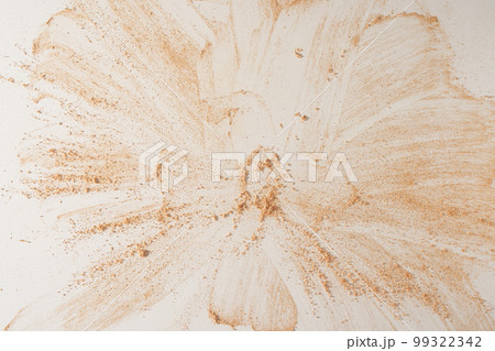 A neutral-colored face powder smeared on the surface, on a light background. Top view, flat position. Copy the location for your text. Powder texture. High quality photo A neutral-colored face powder smeared on the surface, on a light background. Top view, flat position. Copy the location for your text. Powder texture. High quality photo 99322342