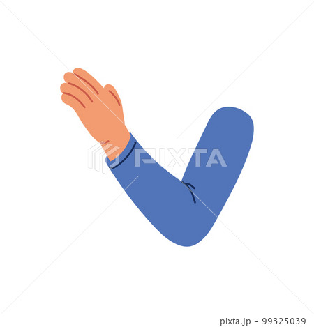 Elbow. Arm from palm to shoulder in cartoon style.isolated vector illustration 99325039