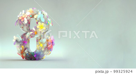 Illustration of number 8 and floral decoration for background and banner for 8th march women's day with copy space Illustration of number 8 and floral decoration for background and banner for 8th march women's day with copy space 99325924