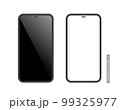 正面から見たスマートフォンのシンプルなイラスト 99325977