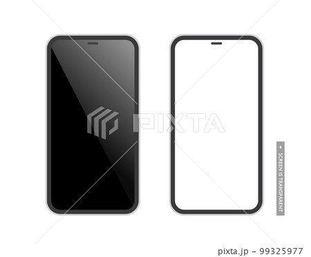 正面から見たスマートフォンのシンプルなイラスト 99325977