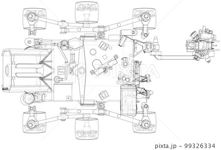 Mars Rover. 3d illustration 99326334