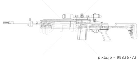 Machine Gun. 3d illustration Machine Gun. 3d illustration 99326772