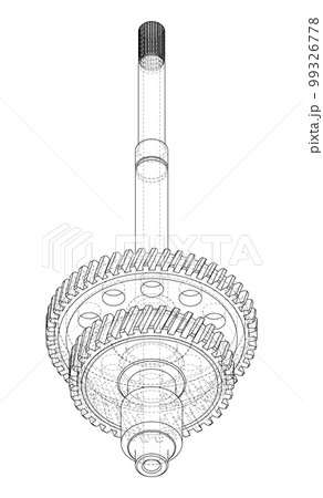 Shaft with gear wheel 99326778