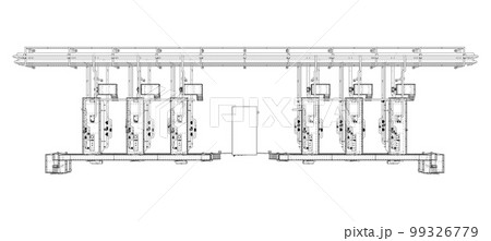 Sketch of industrial equipment 99326779