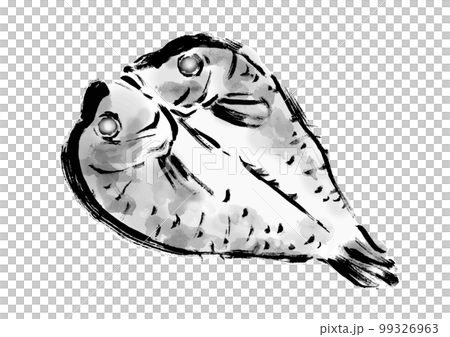 幹方頭魚手繪插畫 99326963