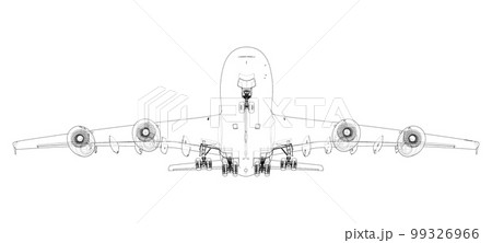 Passenger Airplane. 3d illustration 99326966