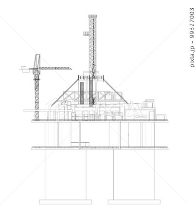 Offshore Oil Rig. 3d illustration Offshore Oil Rig. 3d illustration 99327003