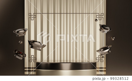 Gold stage podium decoration suitable for products. 99328512