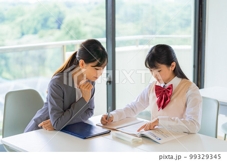 勉強する女子中学生 勉強する女子中学生 99329345