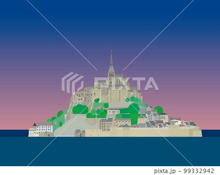 モン・サン・ミシェル mont saint michel 夕景 モン・サン・ミシェル mont saint michel 夕景 99332942