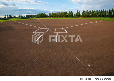 整備された野球場　健保グラウンド　荒川河川敷　 99333996