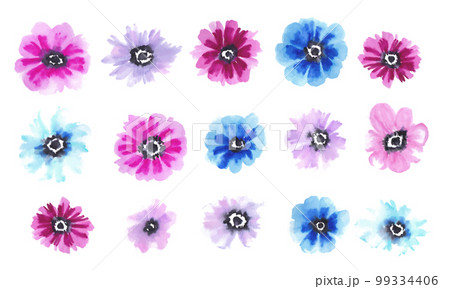 水彩画。水彩タッチのガーベラベクターイラスト。水彩のガーベラ装飾フレーム。 水彩画。水彩タッチのガーベラベクターイラスト。水彩のガーベラ装飾フレーム。 99334406
