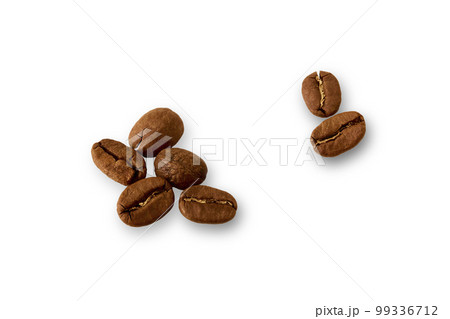 Coffee beans on white background 99336712
