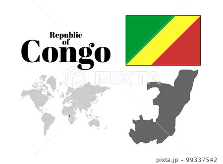 コンゴ共和国　国旗/地図/領土
