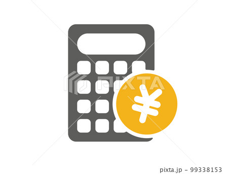 電卓と円マーク アイコン ベクターイラスト 99338153