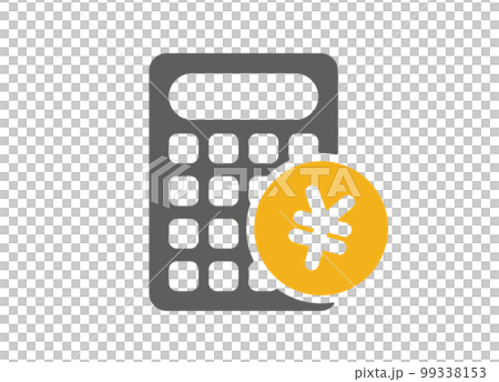 電卓と円マーク アイコン ベクターイラスト 99338153