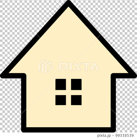 かわいい一軒家のシンプルなイラストアイコン 99338539