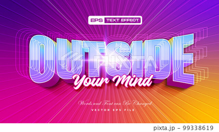 3D Bold Gradient Outside Text Effectのイラスト素材 [99338619] - PIXTA