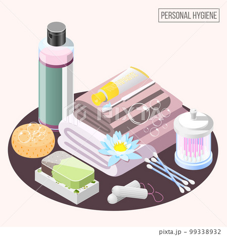 Personal Hygiene Isometric Composition 99338932