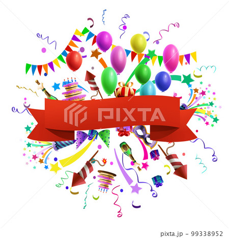 Celebration composition illustration 99338952
