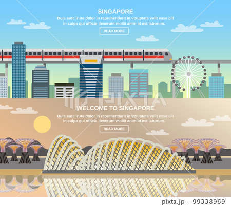 Singapore Cultural Travel 2 Flat Banners Singapore Cultural Travel 2 Flat Banners 99338969