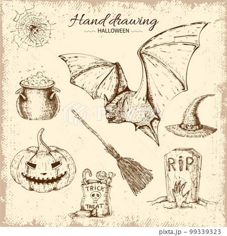 Halloween Hand Drawn Design Halloween Hand Drawn Design 99339323