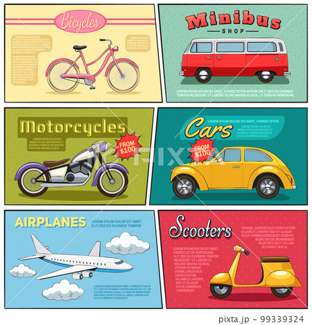 Comic Transport Mini Posters Set Comic Transport Mini Posters Set 99339324