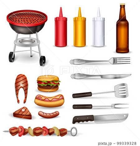 Barbecue Decorative Icons Set 99339328