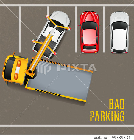Bad Parking Top View Background Bad Parking Top View Background 99339331