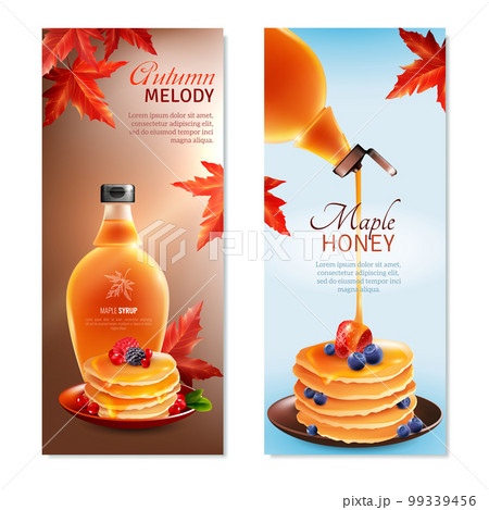 Maple Syrup Vertical Banners Set Maple Syrup Vertical Banners Set 99339456
