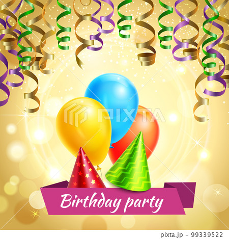 Birthday Celebration Decorations Realistic Birthday Celebration Decorations Realistic 99339522
