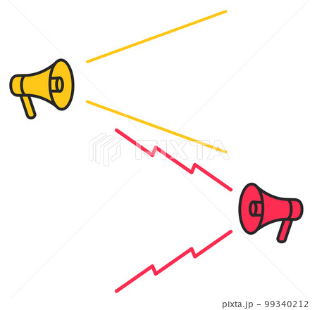 シンプルかわいい拡声器のイラスト シンプルかわいい拡声器のイラスト 99340212