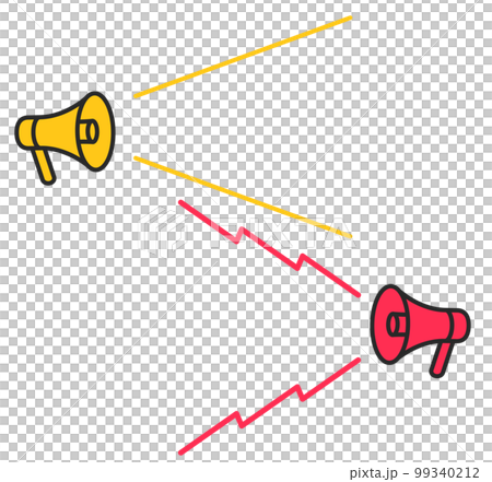シンプルかわいい拡声器のイラスト シンプルかわいい拡声器のイラスト 99340212