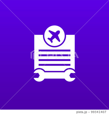 airplane repair list icon, vector 99341407