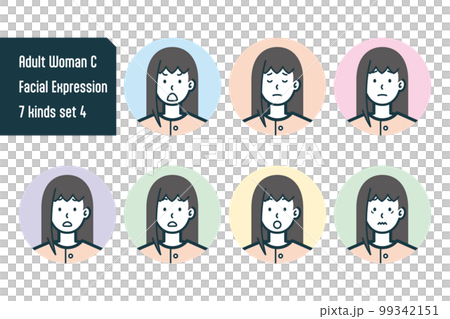 私服の女性のバストショット7点セットno.4 私服の女性のバストショット7点セットno.4 99342151